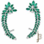 گوشواره جواهر سبز کد 2071