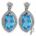 گوشواره جواهر رنگی کد 2700
