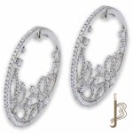 گوشواره جواهر حلقه ای کد 3620