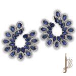 گوشواره جواهر کبود کد 5220